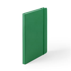Quaderno personalizzato con elastico e copertina in poliuretano in formato A5 CILUXLIN MKT5300 - Verde