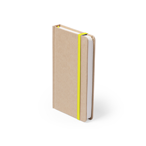 Quaderno con elastico e copertina in cartone riciclato in formato A6 BOSCO MKT5301 - Giallo