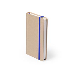 Quaderno con elastico e copertina in cartone riciclato in formato A6 BOSCO MKT5301 - Blu