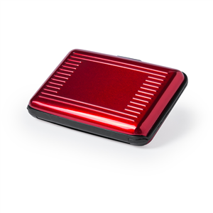 Porta carte di credito RFID in alluminio RAINOL MKT5371 - Rosso