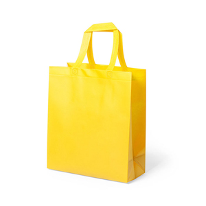 Shopper in tessuto non tessuto laminato cm 35x40x15 FIMEL MKT5376 - Giallo