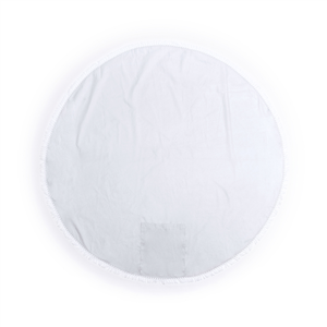 Telo mare rotondo in cotone Diam 143 cm HANSIER MKT5415 - Bianco