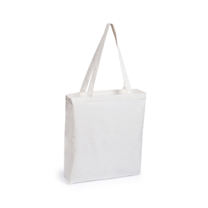 Shopper bag personalizzata in cotone 105gr cm 37x41x8 LAKOUS MKT5451 - Naturale