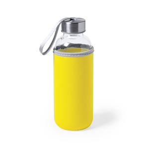 Borraccia in vetro con guaina in neoprene 420 ml DOKATH MKT5513 - Giallo