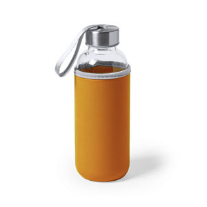 Borraccia in vetro con guaina in neoprene 420 ml DOKATH MKT5513 - Arancio