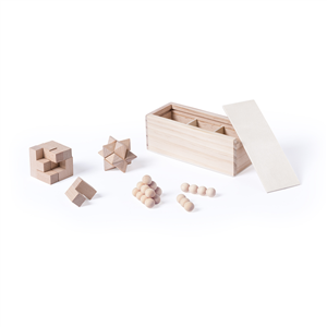 Set 3 giochi abilità in legno GENIUM MKT5525 - Neutro