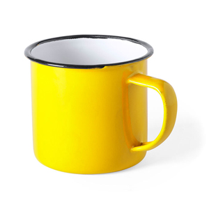 Tazza personalizzata in metallo 380 ml WILEM MKT5571 - Giallo