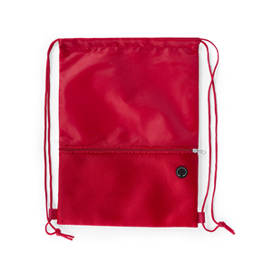 Zainetto sacca personalizzato con tasca e uscita per auricolari BICALZ MKT5588 - Rosso