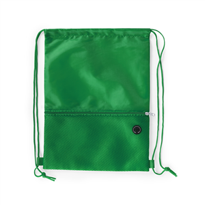 Zainetto sacca personalizzato con tasca e uscita per auricolari BICALZ MKT5588 - Verde