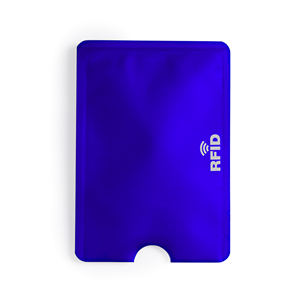 Porta carte di credito RFID in alluminio BECAM MKT5637 - Blu