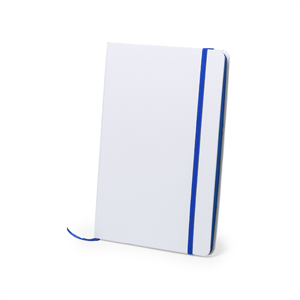 Quaderno personalizzato con portapenna e copertina con elastico in formato A5 KAFFOL MKT5672 - Blu