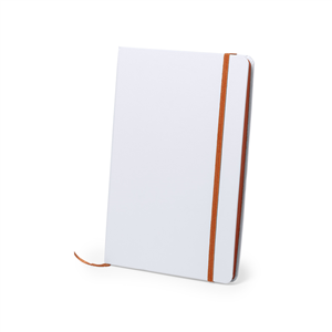 Quaderno personalizzato con portapenna e copertina con elastico in formato A5 KAFFOL MKT5672 - Arancio