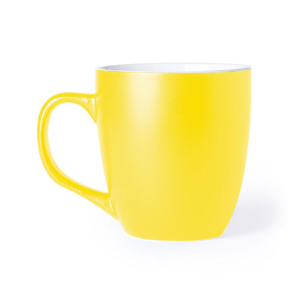 Tazza personalizzata in ceramica opaca 470 ml MABERY MKT5686 - Giallo