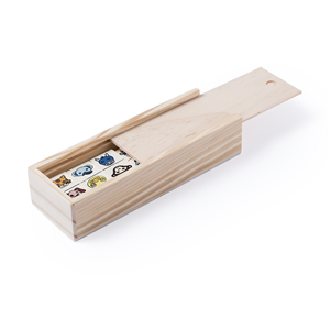 Domino in legno con 28 Pezzi KELPET MKT5716 - Neutro