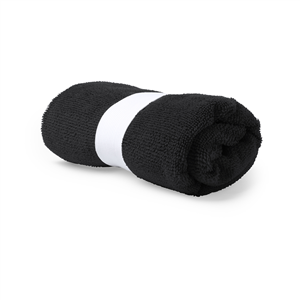 Asciugamano sport in spugna di microfibra 40x90 cm KEFAN MKT5920 - Nero