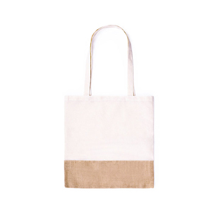 Shopper personalizzata in cotone-juta 120gr cm 37x41 LERKAL MKT5983 - Neutro