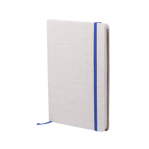Quaderno personalizzato con copertina in cotone in formato A5 TELMAK MKT6159 - Blu