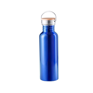 Borraccia acciaio inox e dettagli in legno 800 ml TULMAN MKT6162 - Blu