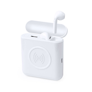 Auricolari personalizzati con stazione di ricarica wireless MOLIK MKT6302 - Bianco