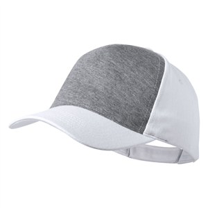 Cappellino baseball personalizzato fashion in policotone 5 pannelli KURTEL MKT6308 - Grigio