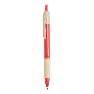 Penna a sfera in paglia di grano ROSDY MKT6334 - Rosso