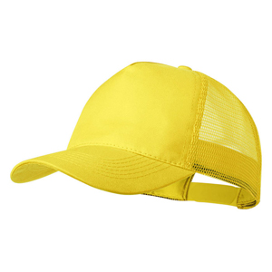 Cappellino rap in poliestere CLIPAK MKT6337 - Giallo