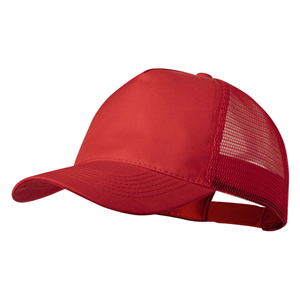 Cappellino rap in poliestere CLIPAK MKT6337 - Rosso