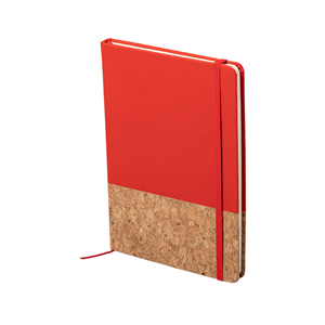 Quaderno personalizzato con copertina in sughero in formato A5 BLUSTER MKT6338 - Rosso
