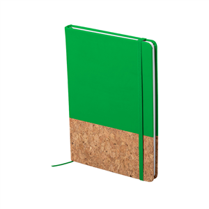 Quaderno personalizzato con copertina in sughero in formato A5 BLUSTER MKT6338 - Verde
