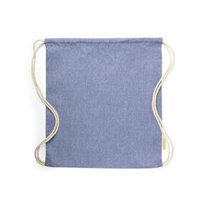 Zainetto a sacca personalizzato in cotone riciclato KONIM MKT6392 - Blu