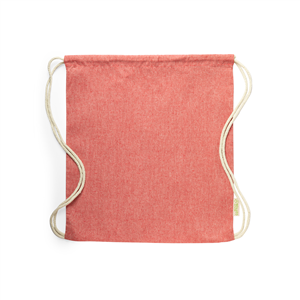 Zainetto a sacca personalizzato in cotone riciclato KONIM MKT6392 - Rosso