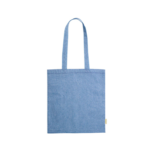 Shopper ecologica in cotone riciclato 120gr cm 38x42 GRAKET MKT6393 - Blu