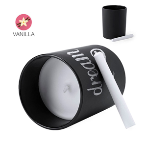 Candela aroma vaniglia in vetro TEMUL MKT6408 - Neutro