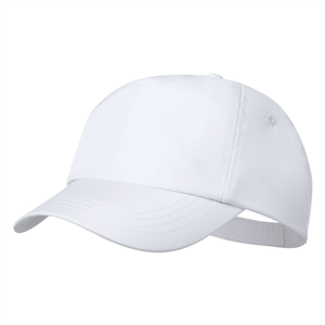 Cappellino baseball personalizzato in rpet 5 pannelli KEINFAX MKT6420 - Bianco