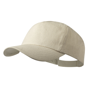 Cappellino baseball personalizzato in cotone organico 5 pannelli ZONNER MKT6421 - Naturale