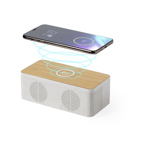Speaker Bluetooth personalizzato in paglia di grano TRECAM MKT6546 - Naturale