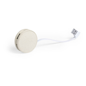 HUB USB in paglia di grano BRUNOX MKT6574 - Naturale