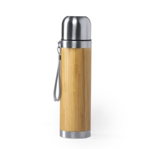 Thermos personalizzato in bamboo e acciaio 420 ml TIAKY MKT6603 - Neutro