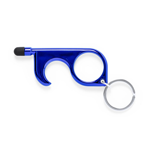 Portachiavi anticontatto con penna e touch CIMAK MKT6697 - Blu