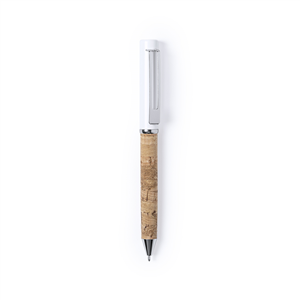 Penna ecologica personalizzata in sughero e metallo SILIAX MKT6728 - Bianco