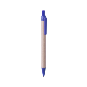 Penna a sfera in cartone riciclato e PLA compostabile VATUM MKT6770 - Blu