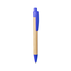 Penna a sfera in cartone riciclato e PLA compostabile HELOIX MKT6771 - Blu