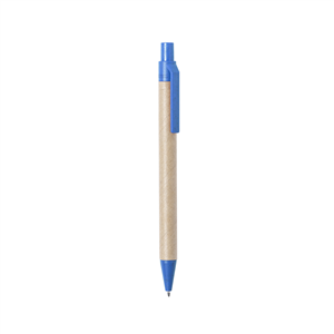 Penna ecologica in cartone riciclato e paglia di grano DESOK MKT6773 - Blu