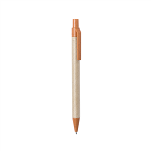 Penna ecologica in cartone riciclato e paglia di grano DESOK MKT6773 - Arancio