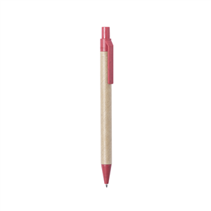 Penna ecologica in cartone riciclato e paglia di grano DESOK MKT6773 - Rosso