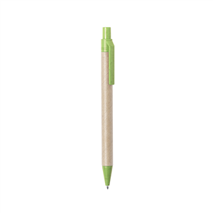 Penna ecologica in cartone riciclato e paglia di grano DESOK MKT6773 - Verde