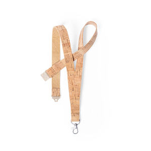 Laccio da collo lanyard in sughero e paglia di grano BESPAL MKT6779 - Naturale