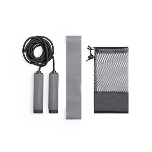 Set fitness con banda elastica e corda ZHIAX MKT6790 - Grigio