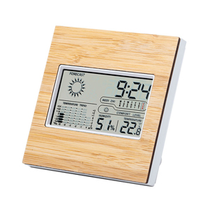 Stazione meteorologica in bamboo BEHOX MKT6806 - Neutro