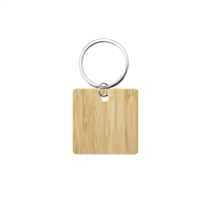 Portachiavi personalizzabile in bamboo SONEK MKT6809 - Quadrato